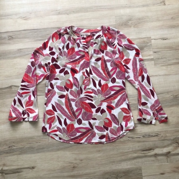 Banana Republic Multicolor Leaf Print Blouse - Picture 4 of 9